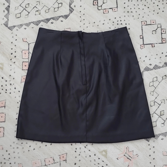 By Choice Black Faux Leather Y2K mini skirt - Sz 3 - Picture 2 of 5
